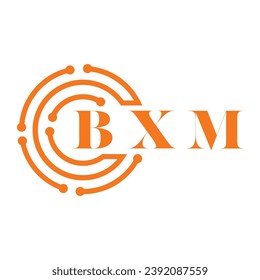 BXM letter design. BXM letter technology logo design on white background. BXM Monogram logo design for entrepreneur and business