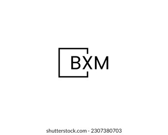 BXM Letter Initial Logo Design Vector Illustration