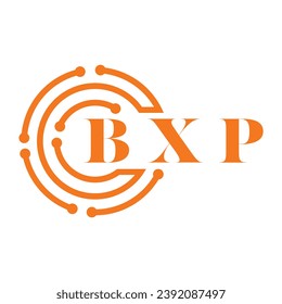 BXP-Buchstabendesign. Logo-Design für BXP-Buchstaben-Technologie auf weißem Hintergrund. Logo-Design von BXP Monogram für Unternehmer und Unternehmen