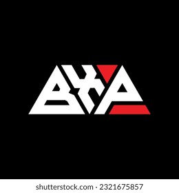 BXP triangle letter logo design with triangle shape. BXP triangle logo design monogram. BXP triangle vector logo template with red color. BXP triangular logo Simple, Elegant, and Luxurious design