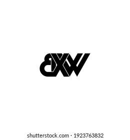 bxw letter original monogram logo design