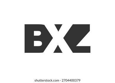 BXZ logo design. Initial letter B X Z bold font style for tech startups, consulting, corporate branding. Creative company name, headlines typography identity, trendy logotype. Vector illustration.