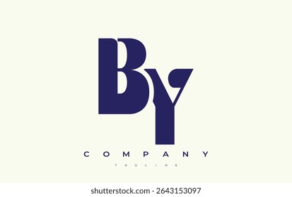 BY Abstract Geometric Logo Design. Modern and elegant logo design with simplistic typography elements, showcasing branding excellence.