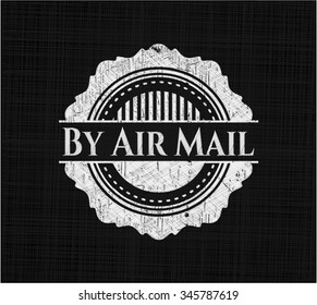 Por correo aéreo con textura de pizarra