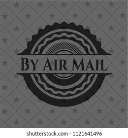 By Air Mail dark emblem. Retro