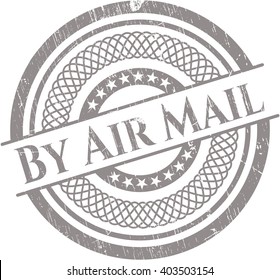 By Air Mail rubber seal with grunge texture