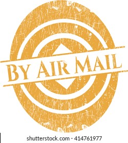 By Air Mail rubber seal with grunge texture