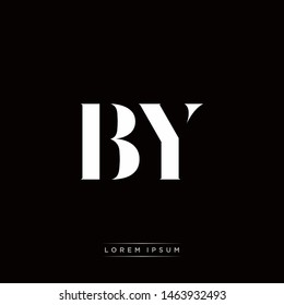 BY B Y Logo Monogram with Black and White Colors