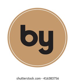 by brown letters ,abstract background logo, design identity in circle, alphabet letter