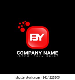 BY company linked letter logo concept. Designed for your web site design, logo, app, UI. initial logo design