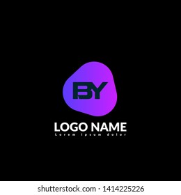 BY company linked letter logo concept. Designed for your web site design, logo, app, UI. initial logo design