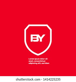 BY company linked letter logo concept. Designed for your web site design, logo, app, UI. initial logo design