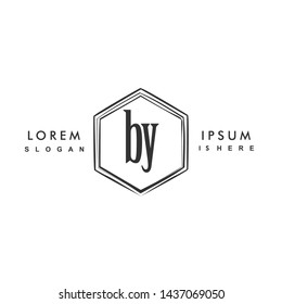 BY Initial beauty monogram logo vector