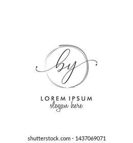 BY Initial beauty monogram logo vector
