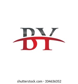 BY initial company red swoosh logo