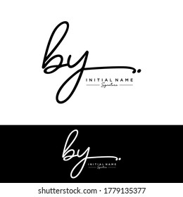 BY Initial letter handwriting and signature logo.