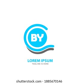 BY Initial letter logo template vector	