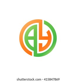 BY initial letters linked circle logo orange green