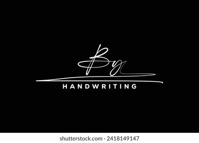 BY initials Handwriting signature logo. BY Hand drawn Calligraphy lettering Vector. BY letter real estate, beauty, photography letter logo design.