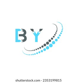 BY letter logo creative design. BY unique design.
