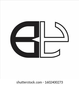 BY Letter logo monogram with oval shape negative space design template white background