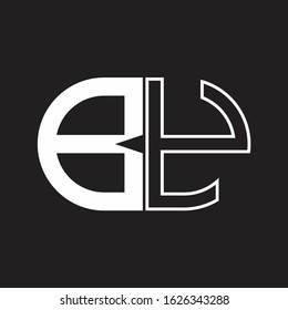 BY Letter logo monogram with oval shape negative space design template