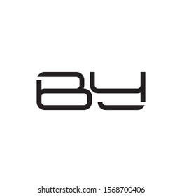 BY letter logo template vector icon design