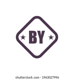 BY Letter Logo Vector Illustration. Logo Initial Design Concept.
