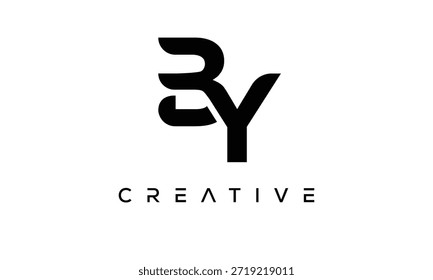 BY Letter Monogram Logo for Modern Creative Brand Identity