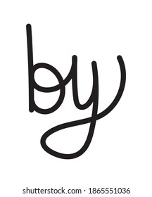 por inscripción en el diseño de ilustraciones vectoriales de fondo blanco