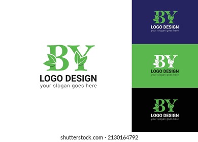 POR letras ecologo con hoja. Tipo de vectores para afiches naturales, emblema ecológico, identidad vegana, tarjetas botánicas y de hierbas, etc. Ecología POR letras logotipo con hoja verde.
