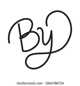 von Buchstaben auf weißem Hintergrund, Vektorgrafik-Design