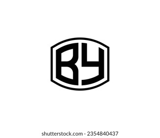 BY logo design vector template