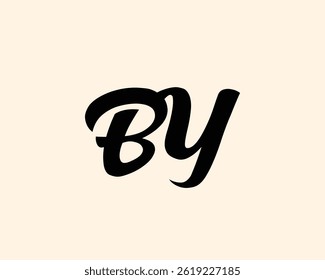 BY Logo design vector template. BY