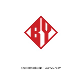 BY Logo design vector template. BY