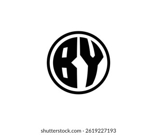 BY Logo design vector template. BY