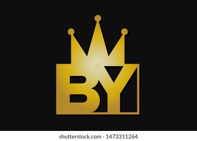 by logo with gold crown