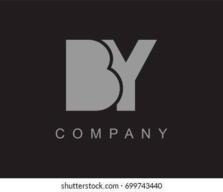 BY Logo. Letter design vector