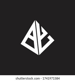 BY Logo monogram with standout triangle shape ribbon design template