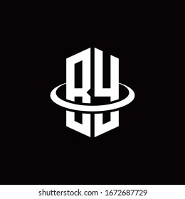 BY monogram logo in a hexagon style and surrounded by a ring
