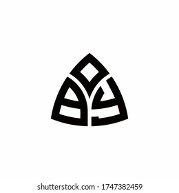 BY monogram logo with modern triangle style design template isolated on white background
