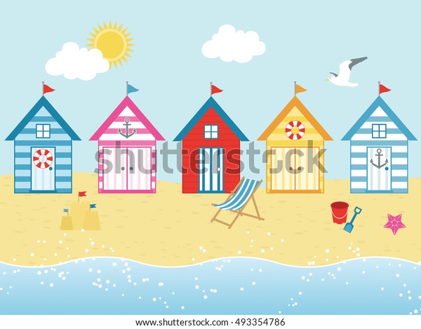 By The Seaside / Beach\
Huts in a Row