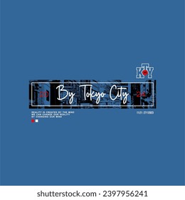 by tokyo city simple vintage fashion vector