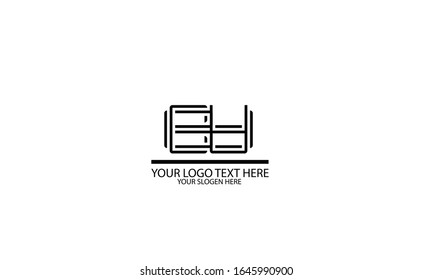 BY YB abstract vector logo monogram template