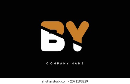 BY, YB Alphabets Letters Logo Monogram