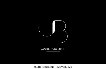 BY, YB, B, Y abstract letters logo monogram