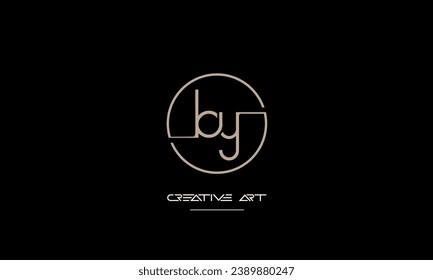 BY, YB, B, Y abstrakte Buchstaben Logo-Monogramm