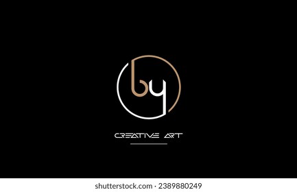 BY, YB, B, Y letras abstractas monograma