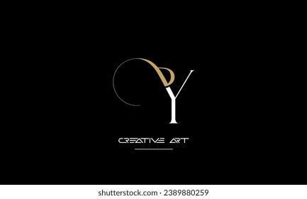 BY, YB, B, Y abstrakte Buchstaben Logo-Monogramm