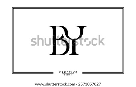 BY, YB, B, Y, Abstract  Letters Logo Monogram